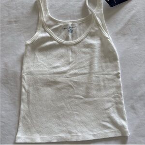 Brandy Melville white heart singlet